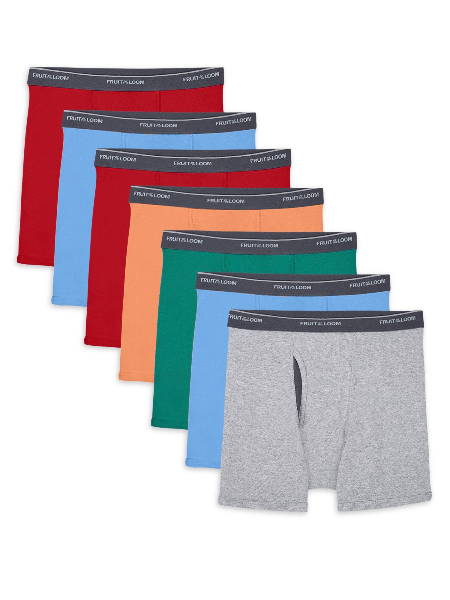 Fruit of the Loom Boys 7 Pack Striped Boxer Brief