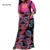 Dashiki African Applique Print Long Dresses With 2 Pockets