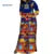 Dashiki African Applique Print Long Dresses With 2 Pockets