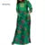 Dashiki African Applique Print Long Dresses With 2 Pockets