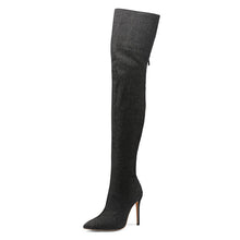 Load image into Gallery viewer, Winter Over The Knee Denim Women Boots
