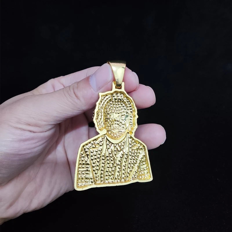 Hip Hop Iced Out Bling Bling Clown Joker Pendant Necklace
