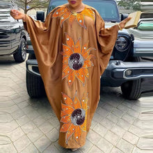 Load image into Gallery viewer, MD Boubou Africain Print Dashiki Batwing Sleeve  Plus Size Women Dress - slvhasitall
