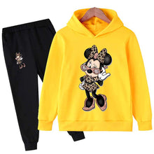 Load image into Gallery viewer, 2 Piece Minnie Mouse Casual Girl Hoodies Set (Kid&#39;s Sweatsuit ) - slvhasitall
