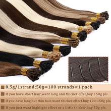Load image into Gallery viewer, I Tip Hand-Tied 100% Human Hair Extensions
