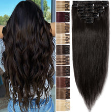 Load image into Gallery viewer, Benehair 100% Real Remy Human Hair Extensions Clip In 8Pcs
