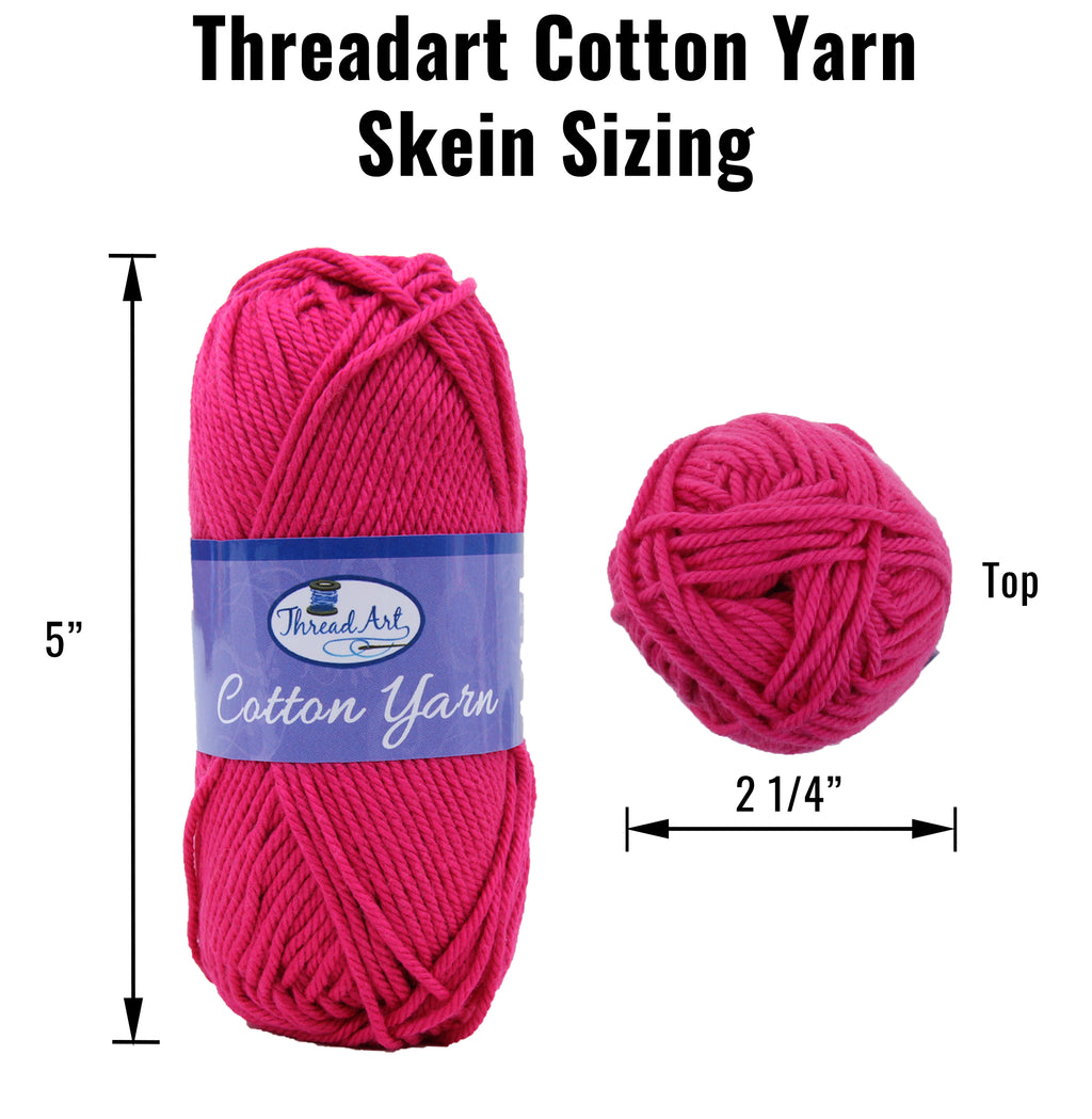 Threadart 100% Pure Cotton Crochet Yarn  Lavender ,30 Colors Available