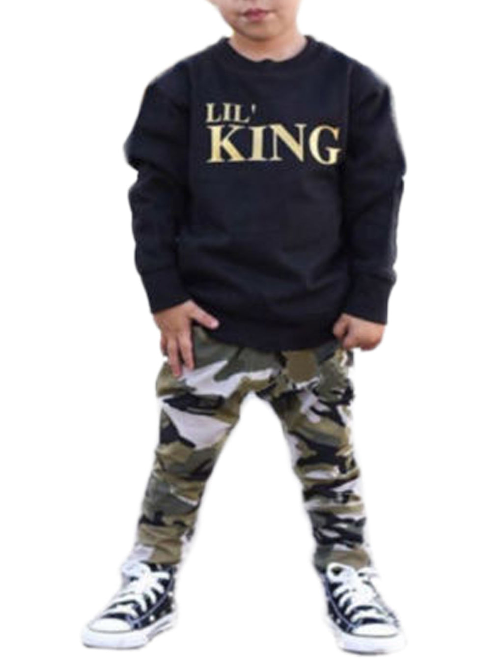 LIL KING Boys Tops+Pants Outfits Set