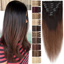 Load image into Gallery viewer, Benehair 100% Real Remy Human Hair Extensions Clip In 8Pcs
