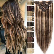 Load image into Gallery viewer, Benehair 100% Real Remy Human Hair Extensions Clip In 8Pcs
