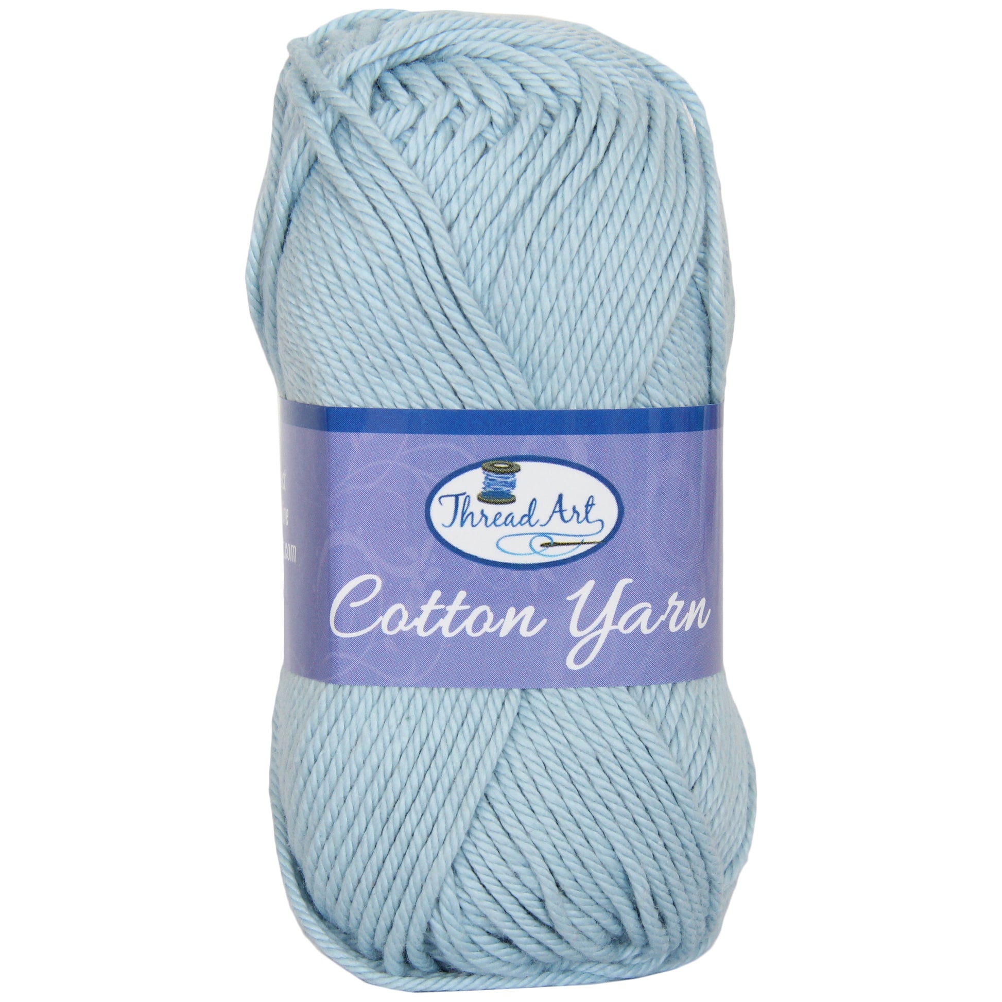 Threadart 100% Pure Cotton Crochet Yarn  Lavender ,30 Colors Available