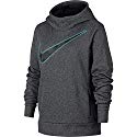 Nike Therma Girls Gray & Aqua Blue Hoodie Sweatshirt