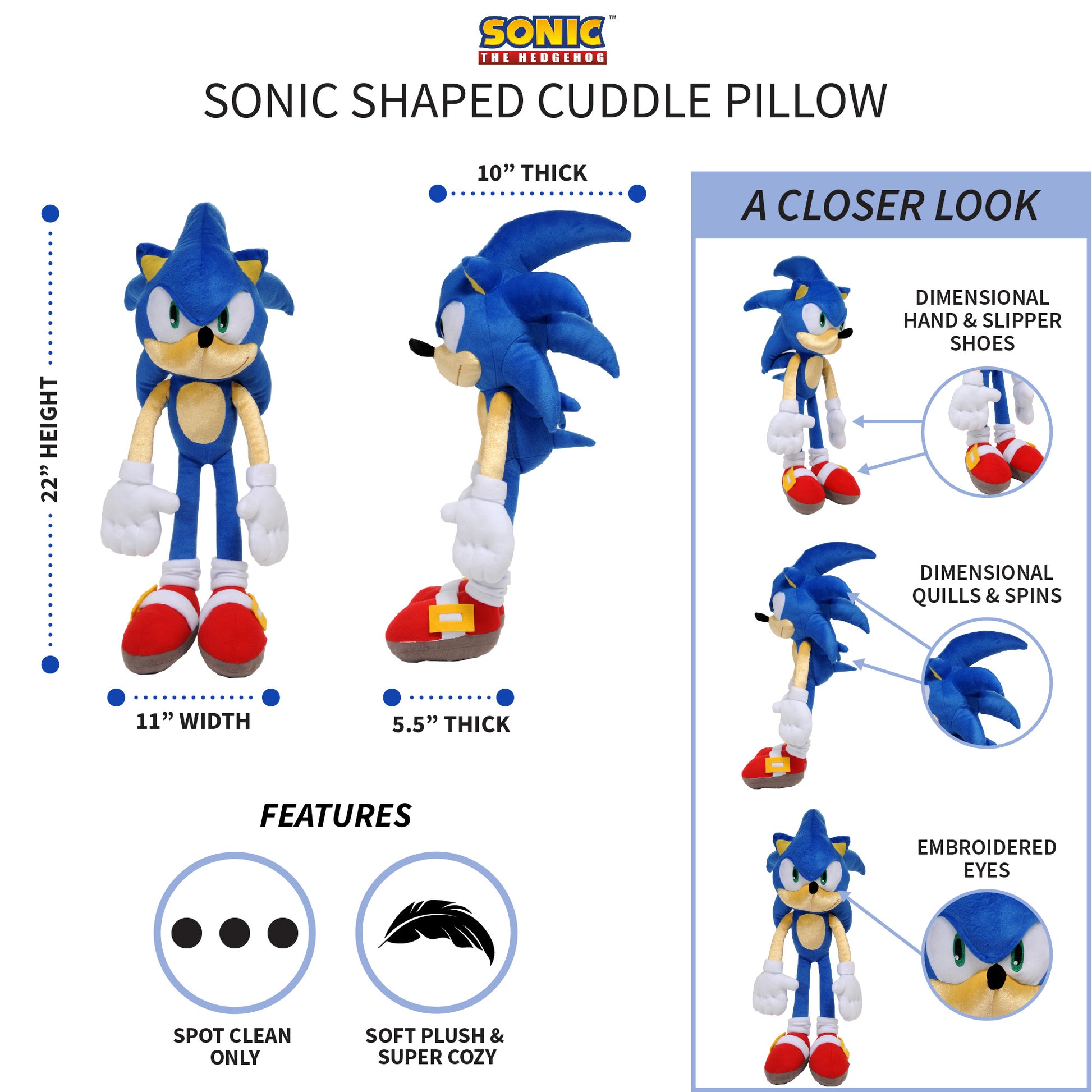 Sonic the Hedgehog Kids Buddy Plush