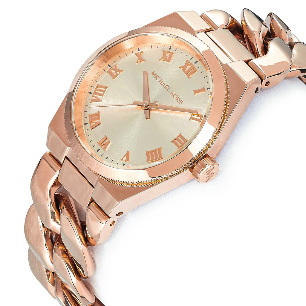 Michael Kors Women's Channing Quartz Watch Rose Gold