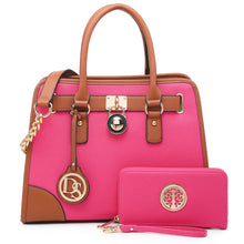 画像をギャラリービューアに読み込む, Dasein Women Handbags Top Handle Satchel Purse 2pcs
