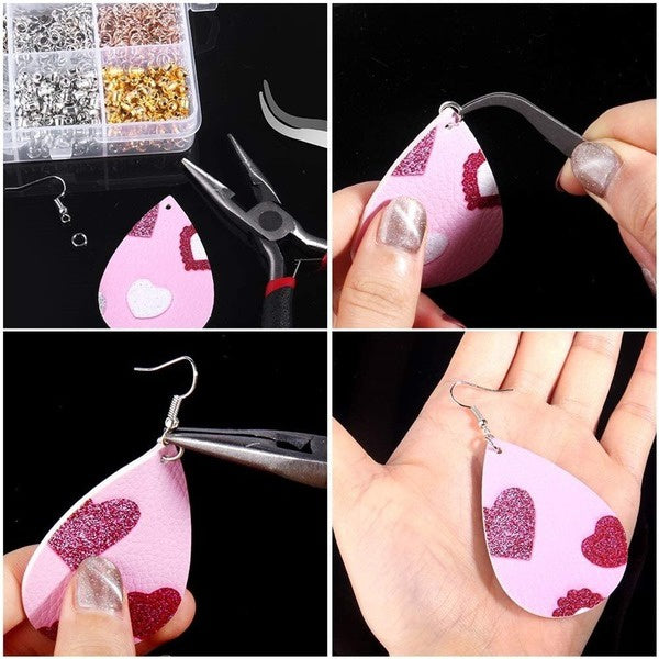 Everso 2500Pcs Earring Hooks Earring Making Kit for Jewelry