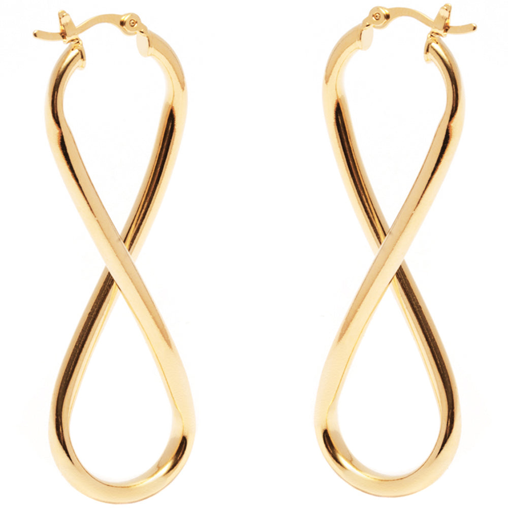 ﻿Peermont 18K Gold plated Infinity Hoop Earrings