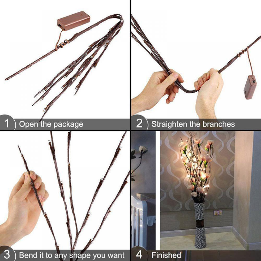Nordic 5pcs Style Simulation Tree Branches Single 20 Lights Decoration