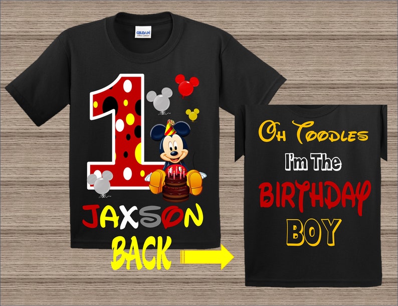 Handmade Mickey Mouse Matching Family Birthday Shirt