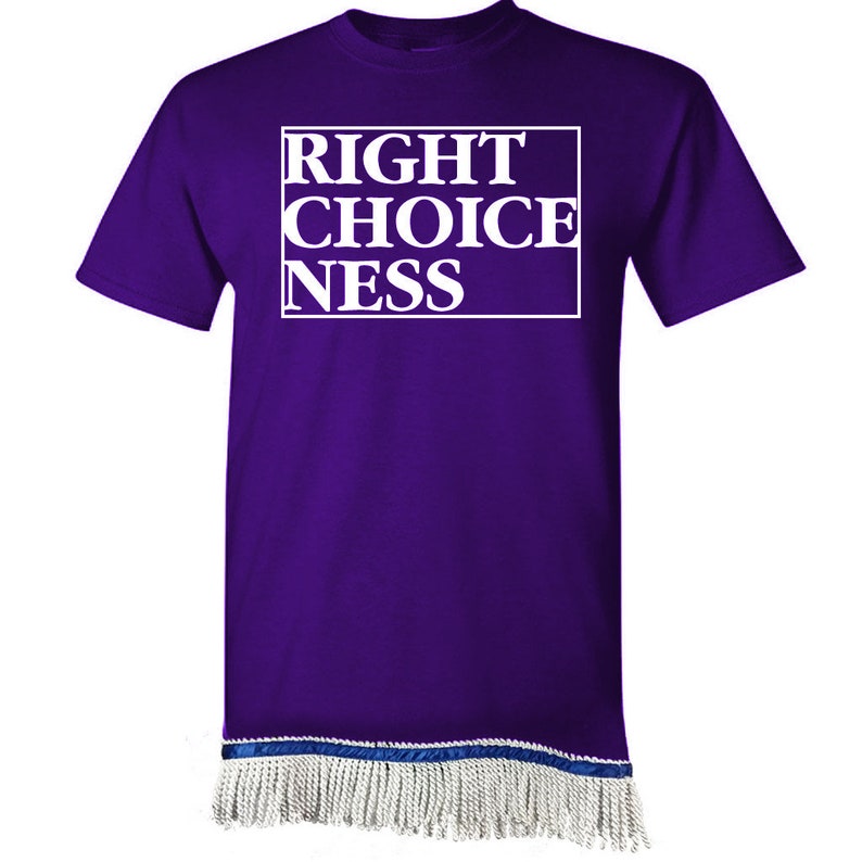 Hebrew Israelite Right Choice Ness, Righteousness, T Shirt with Fringes,