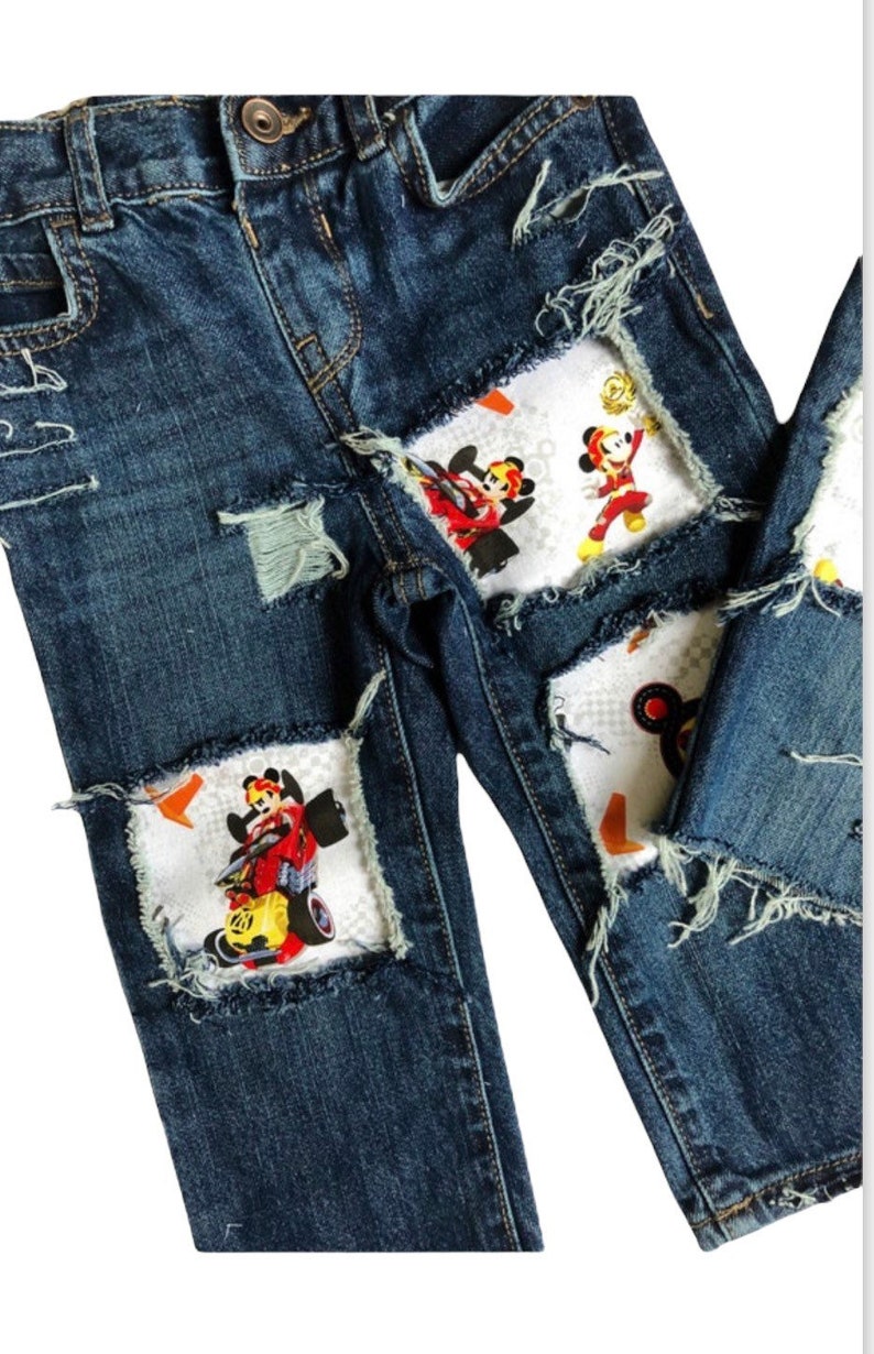 Mickey Mouse Toddler Roadster Jeans Made from Mickey Fabric