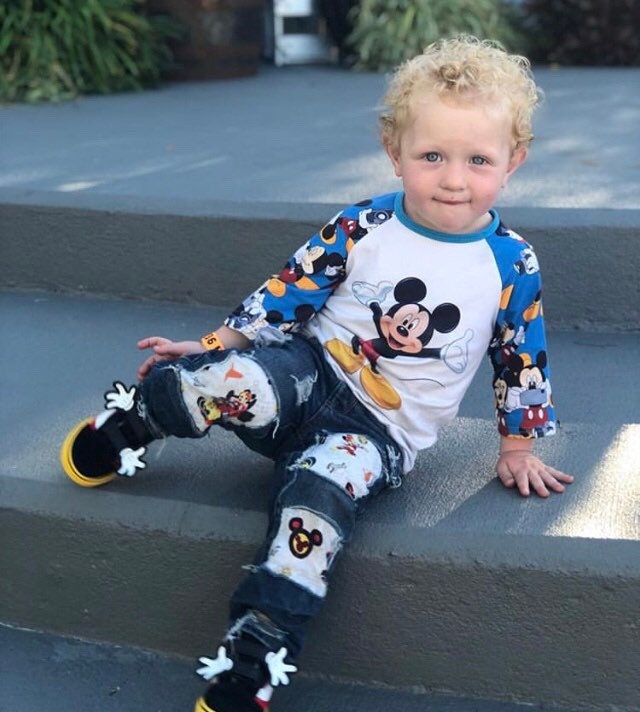 Mickey Mouse Toddler Roadster Jeans Made from Mickey Fabric