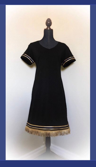 Womens fringed t-shirt dress
