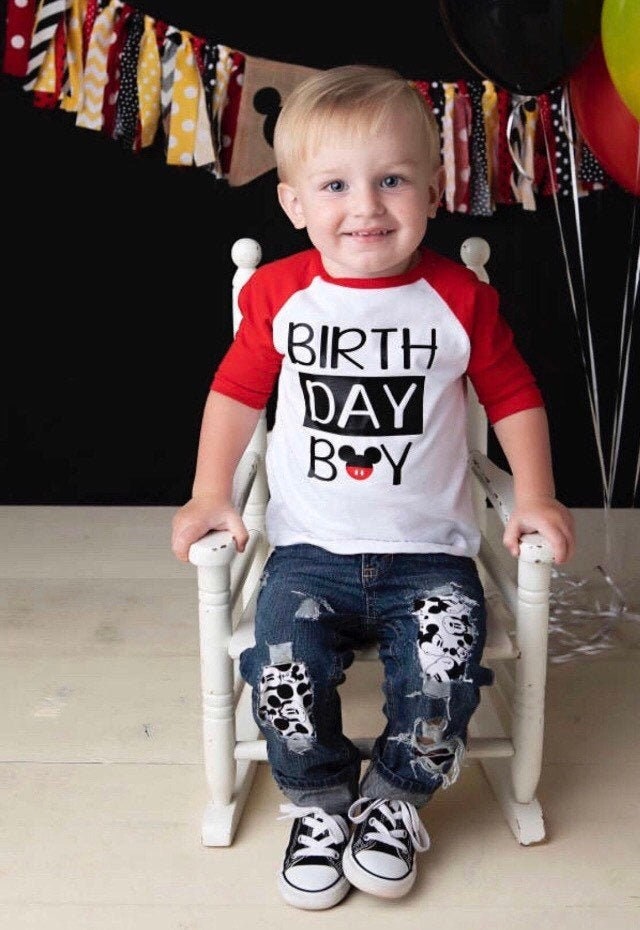 Disney Mickey Mouse Distressed Jeans