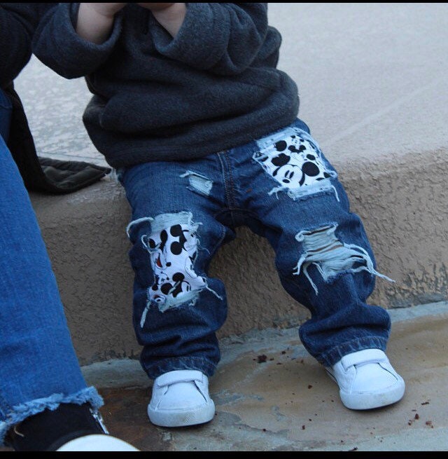 Disney Mickey Mouse Distressed Jeans