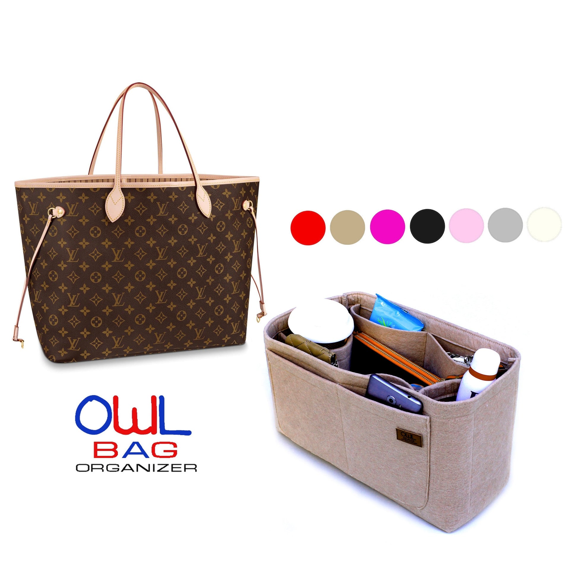 Organizer For Onthego, Louis Vuitton Organizer for lv,Bag Purse Insert