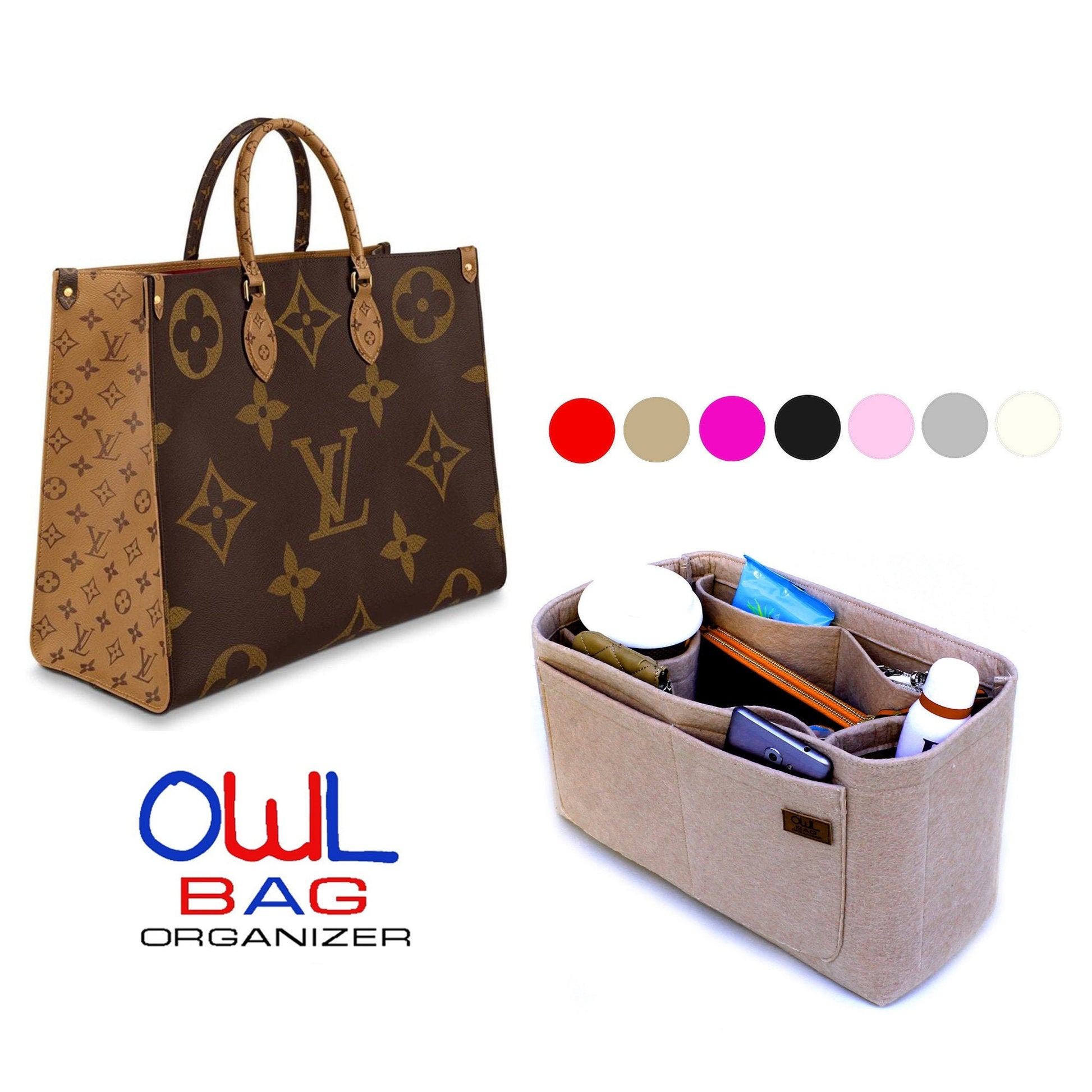 Organizer For Onthego, Louis Vuitton Organizer for lv,Bag Purse Insert