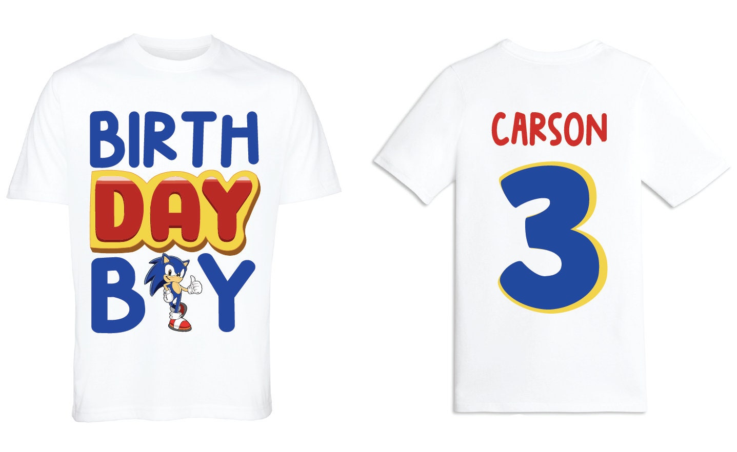 Handmade Sonic Birthday Shirt