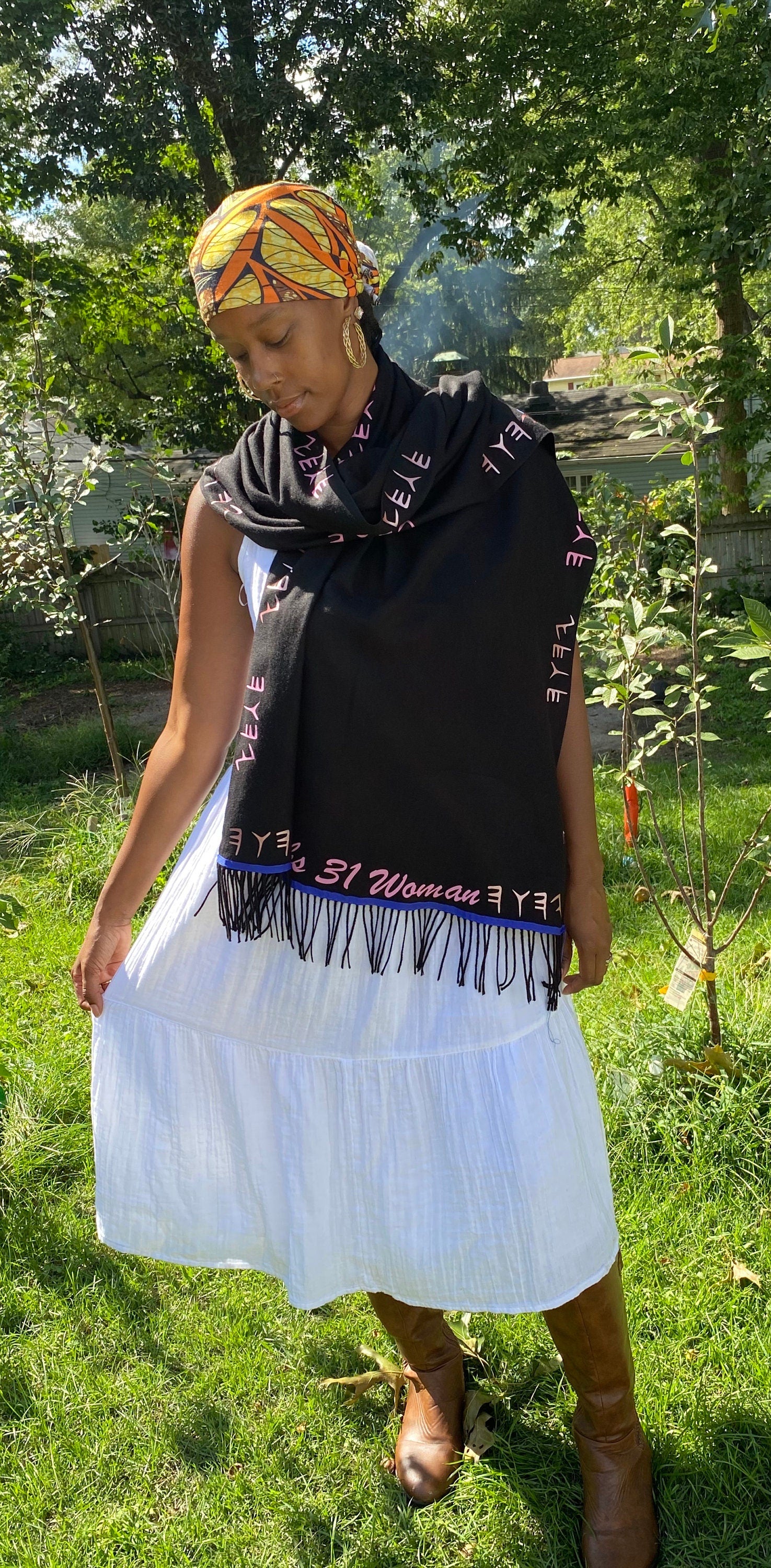 Hebrew Israelite Custom Scarf Shaw