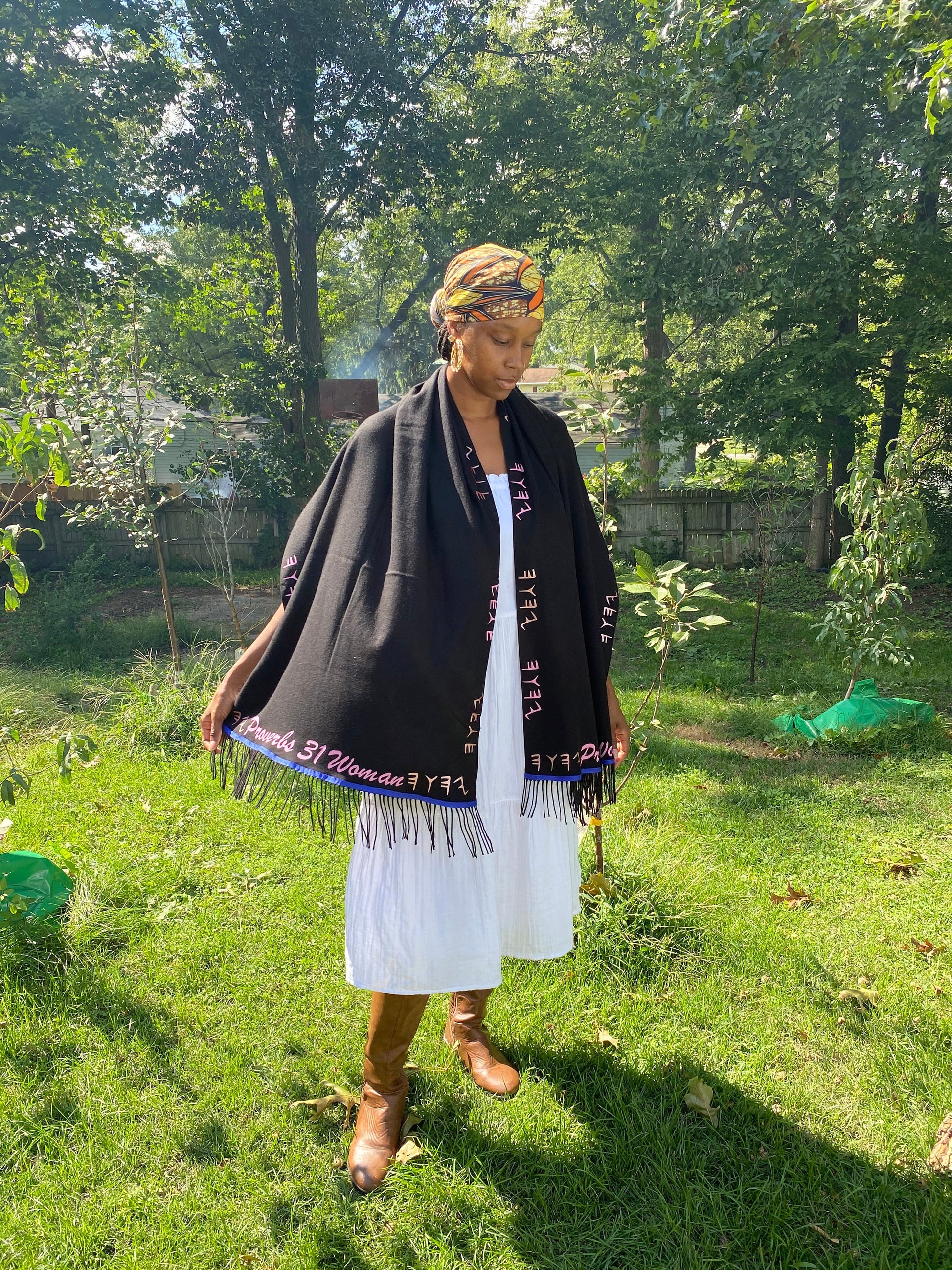 Hebrew Israelite Custom Scarf Shaw