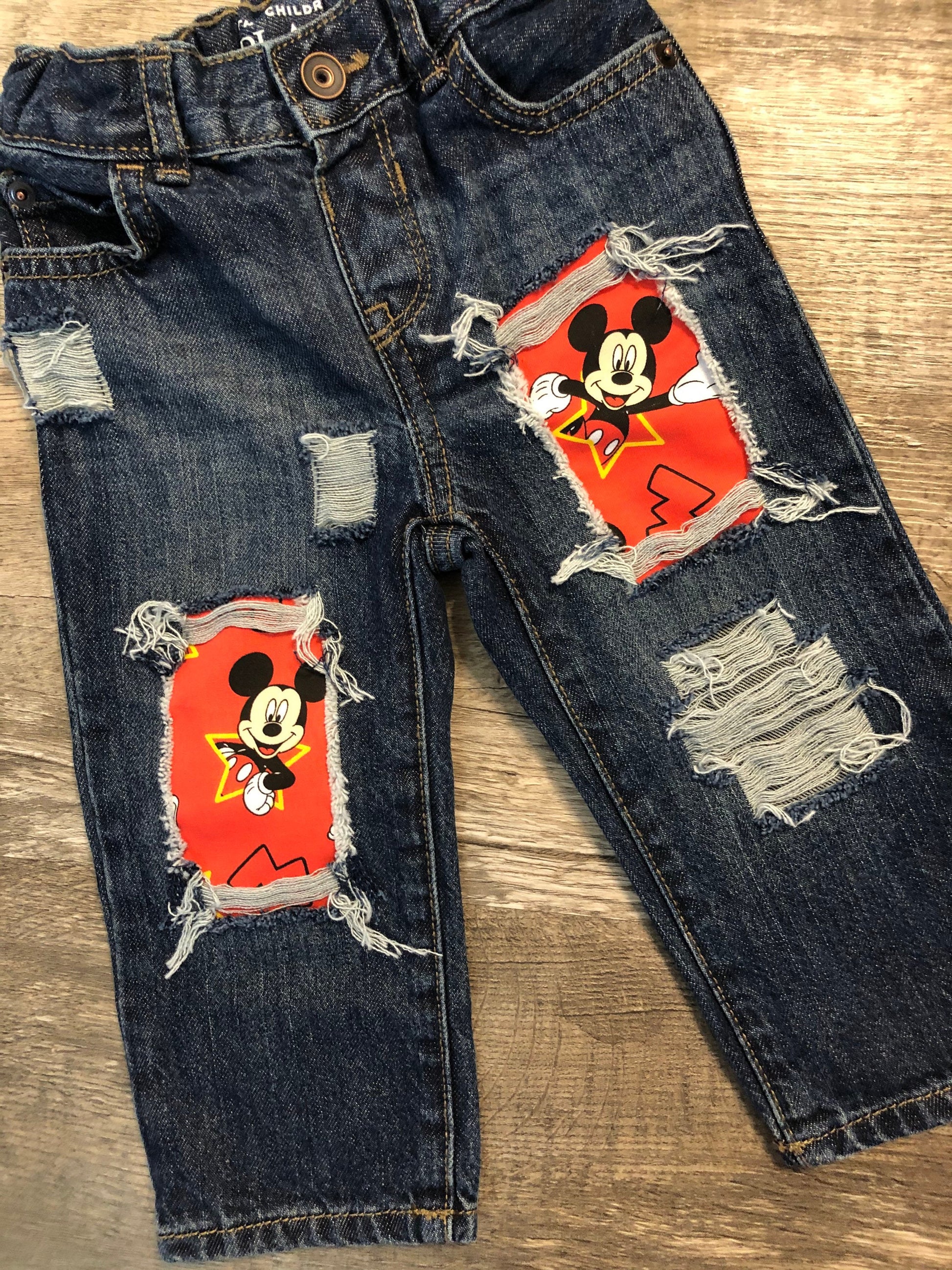 Disney Mickey Mouse Distressed Jeans
