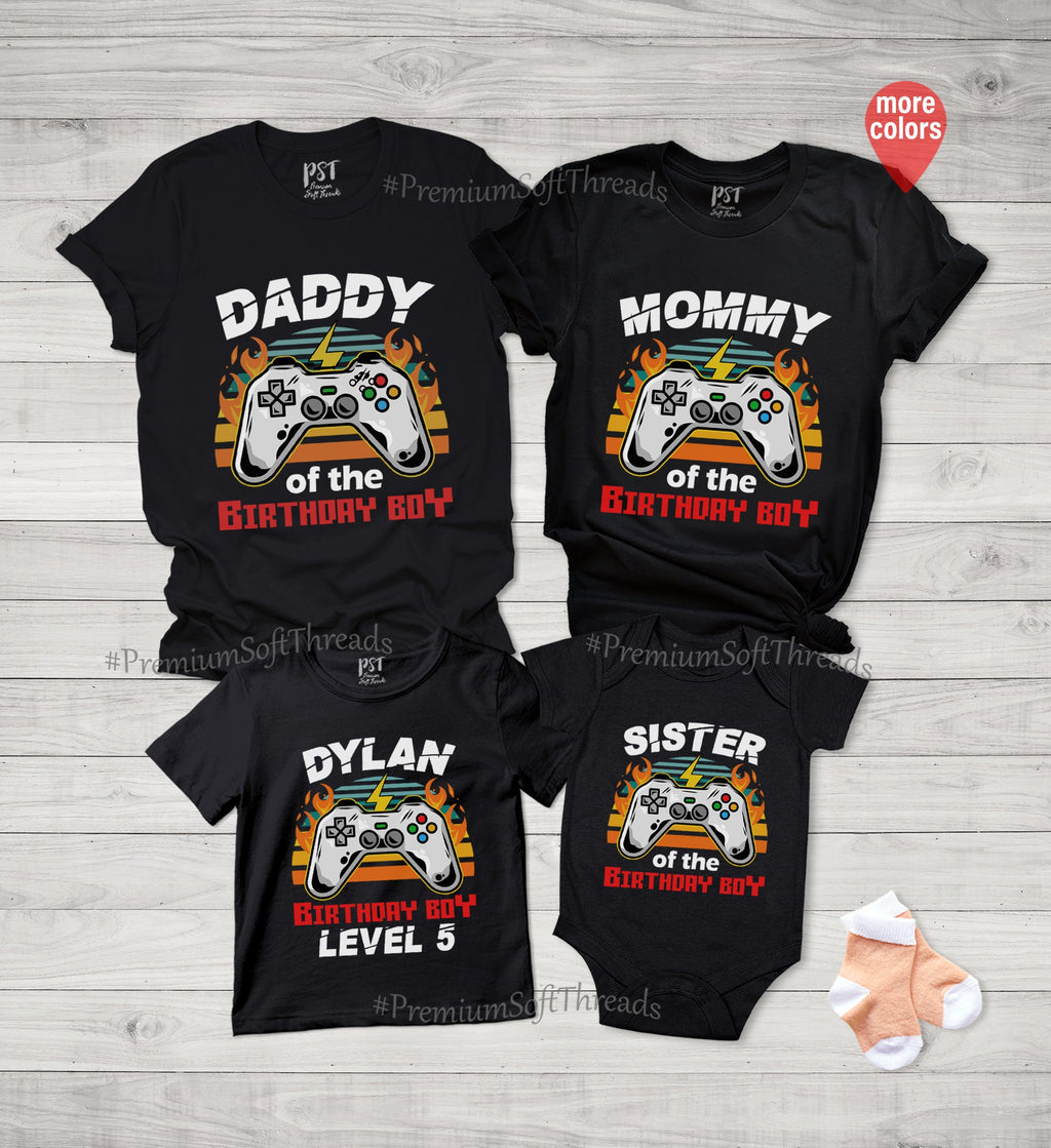 Personalized Gamer Family Birthday Boy T- Shirt