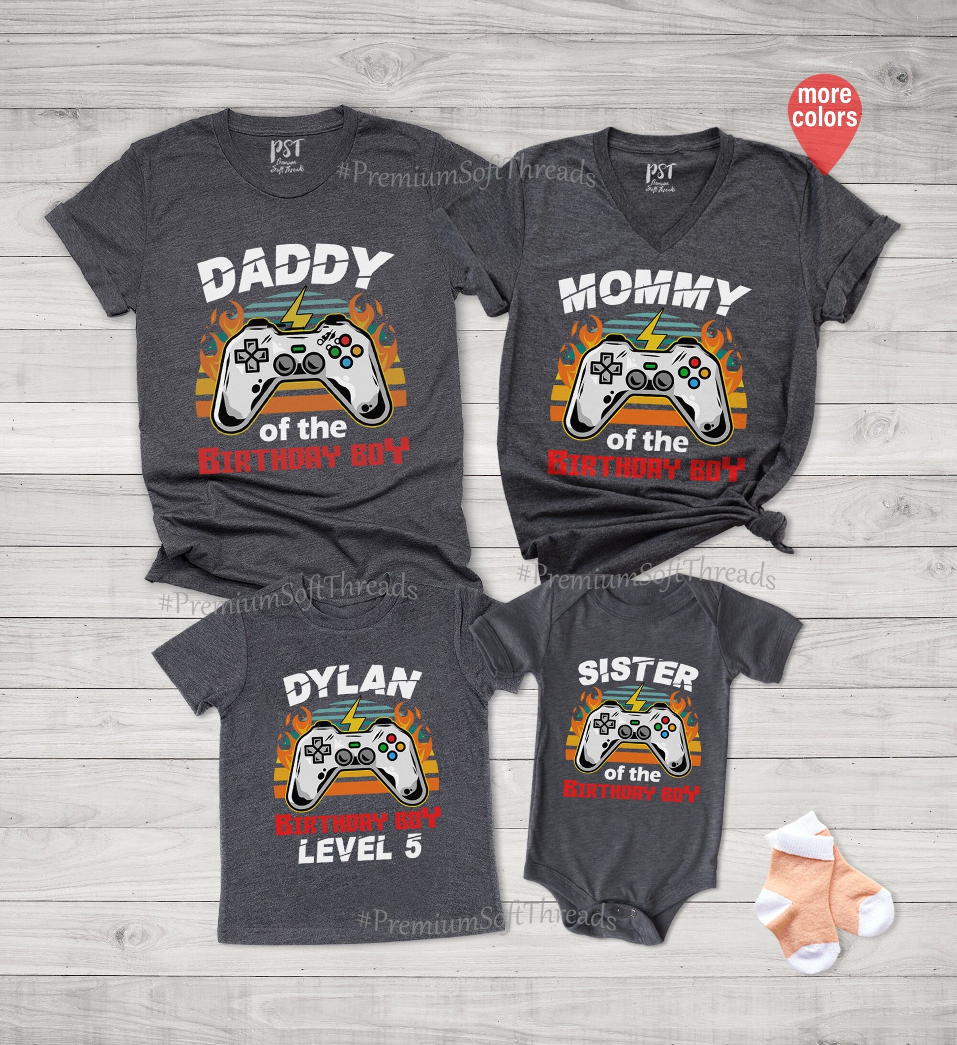 Personalized Gamer Family Birthday Boy T- Shirt