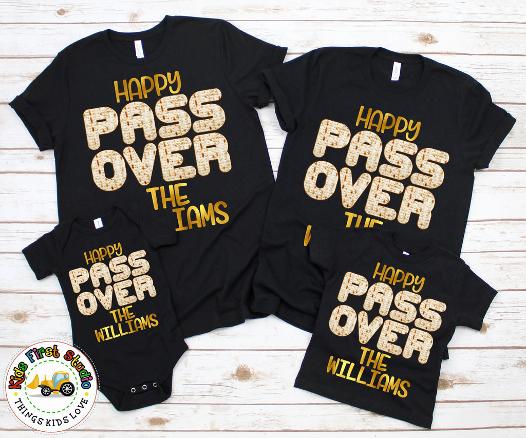 Happy Passover Family Matching Name T-Shirts