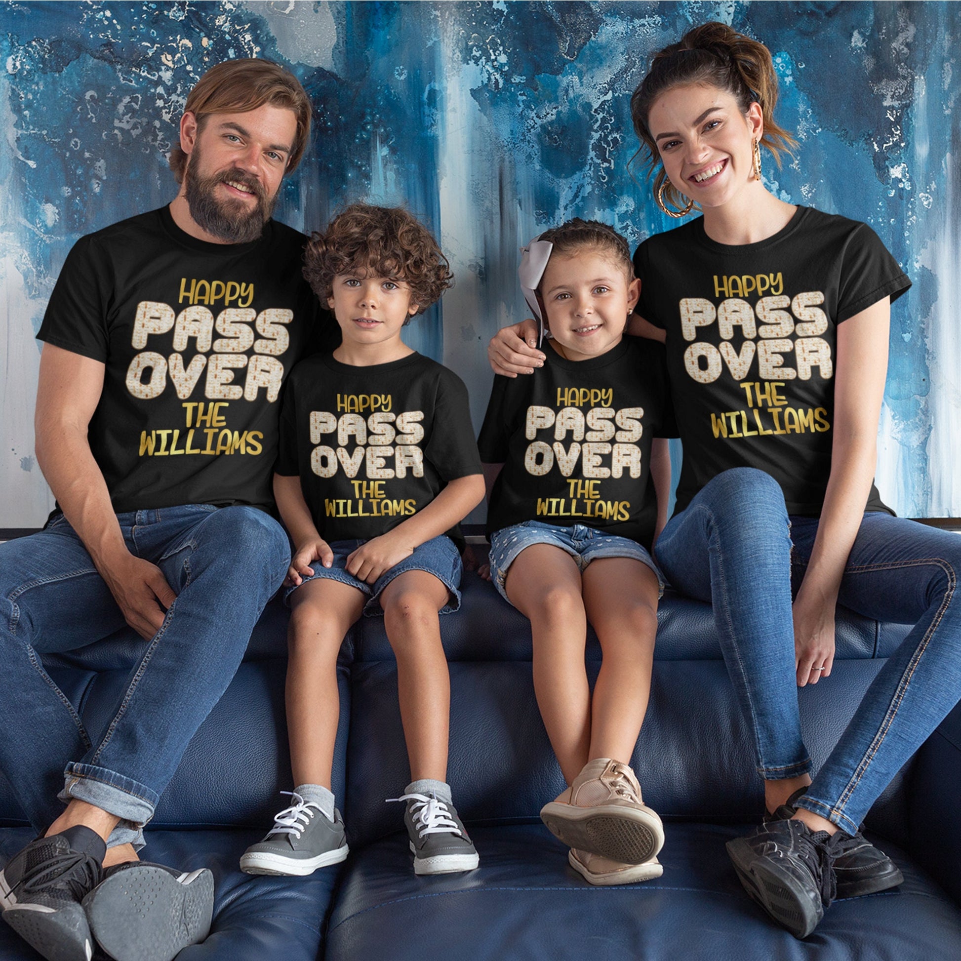 Happy Passover Family Matching Name T-Shirts