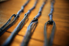 画像をギャラリービューアに読み込む, Hebrew Israelite Black With Navy Blue Tassels Tzitzits
