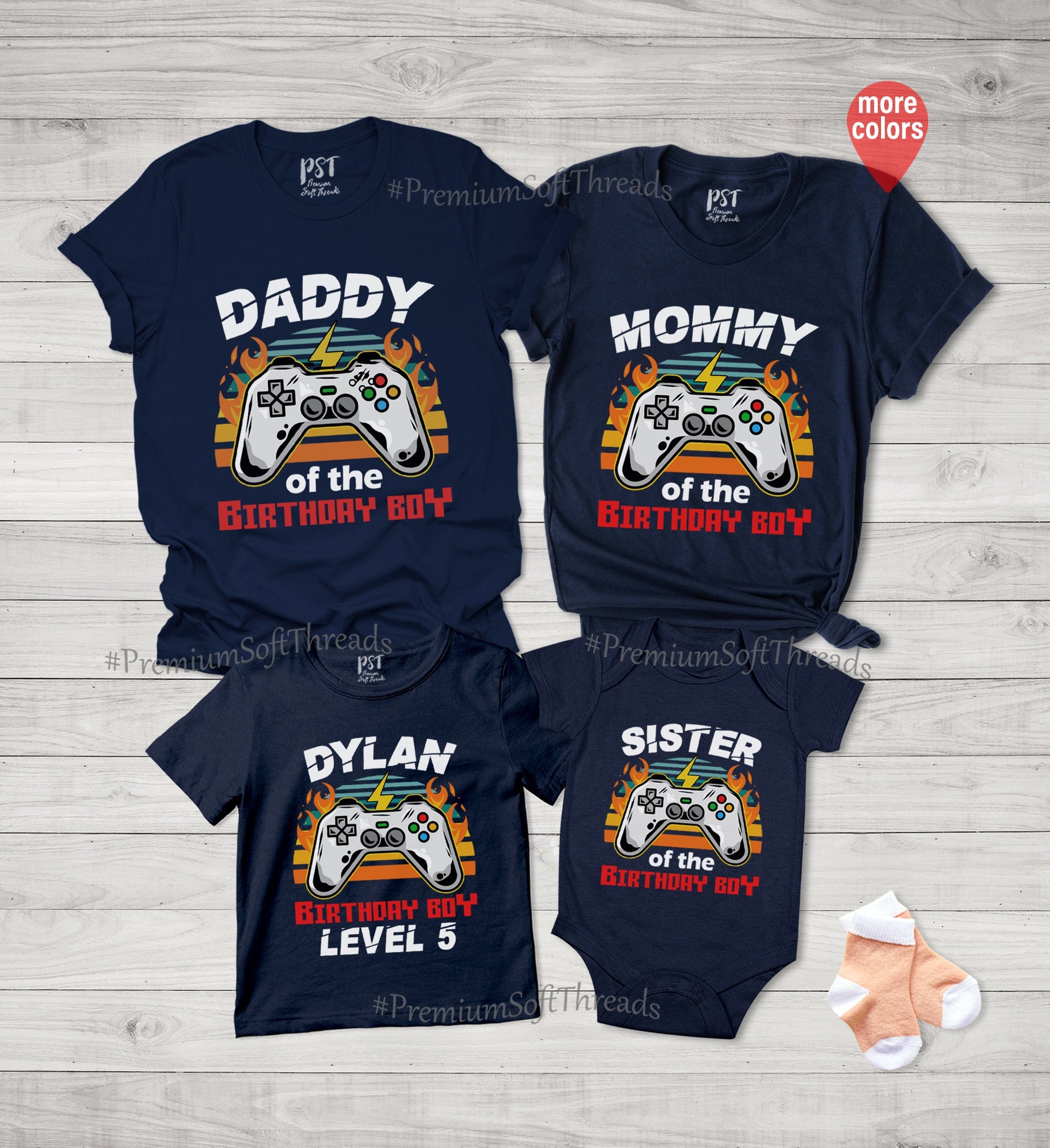 Personalized Gamer Family Birthday Boy T- Shirt