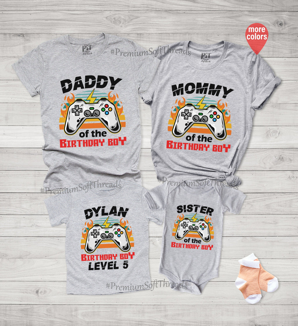Personalized Gamer Family Birthday Boy T- Shirt