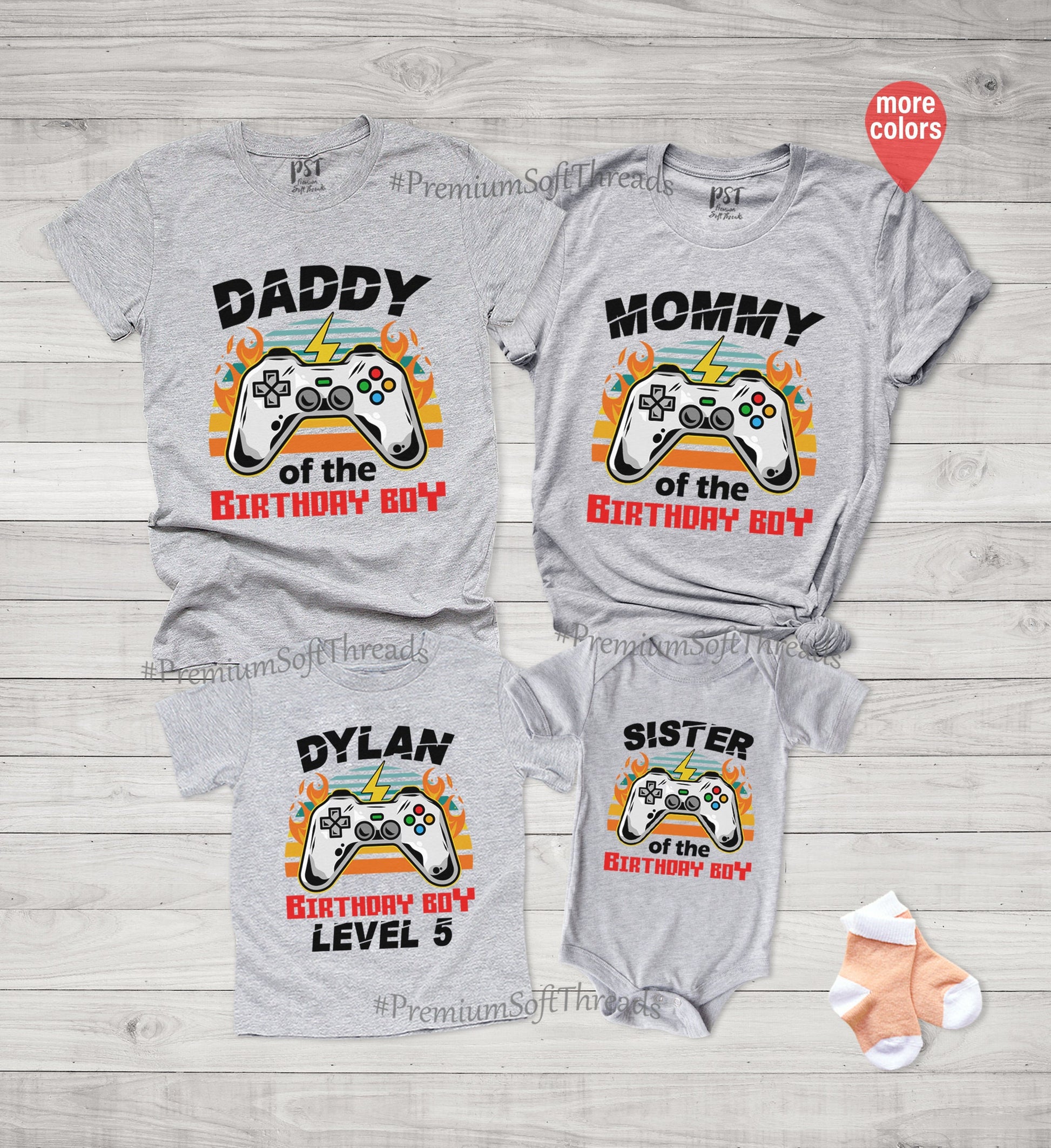 Personalized Gamer Family Birthday Boy T- Shirt