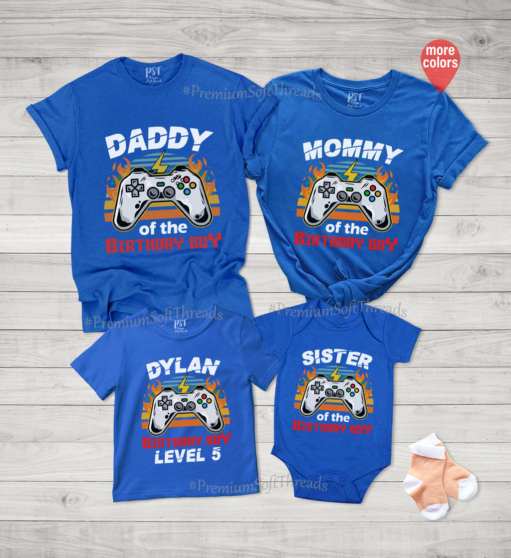 Personalized Gamer Family Birthday Boy T- Shirt