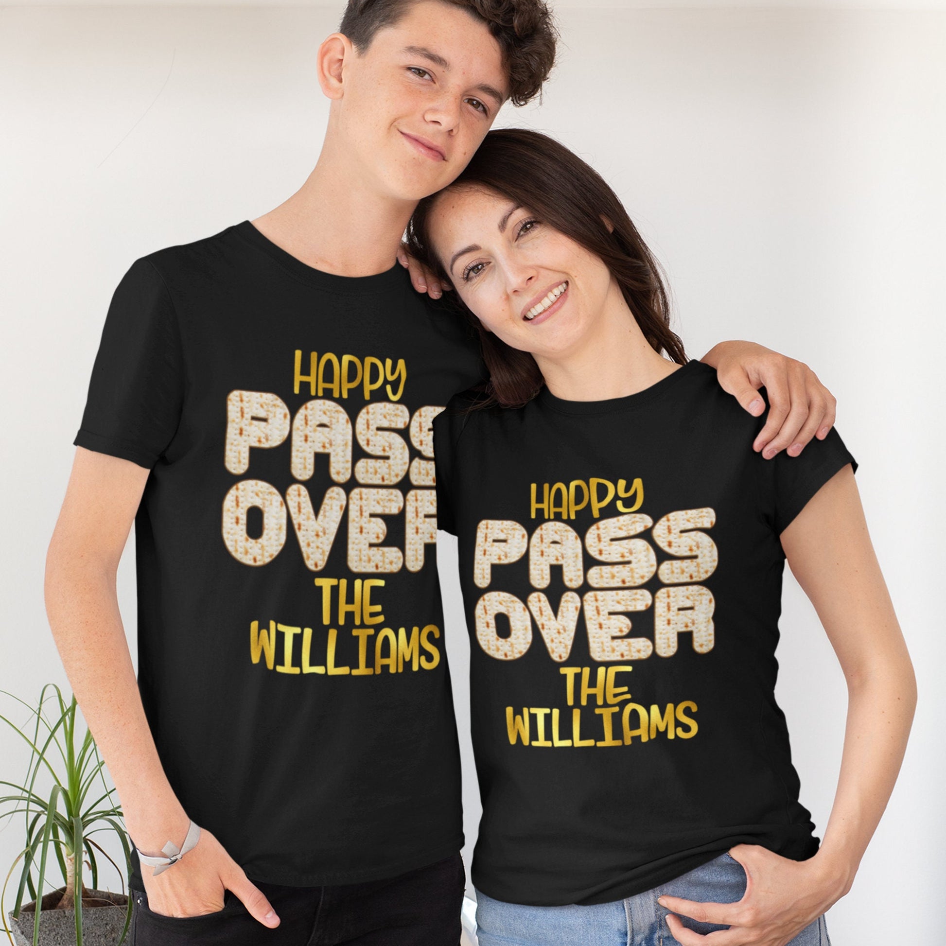 Happy Passover Family Matching Name T-Shirts