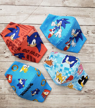 Load image into Gallery viewer, Handmade Sonic The Hedgehog Kids Face Mask, 100% Cotton
