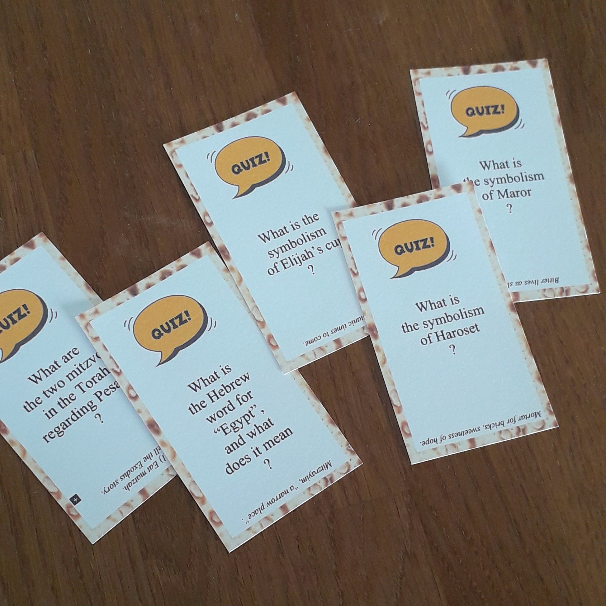 Passover Family Game 50 Trivia Cards Instant Download
