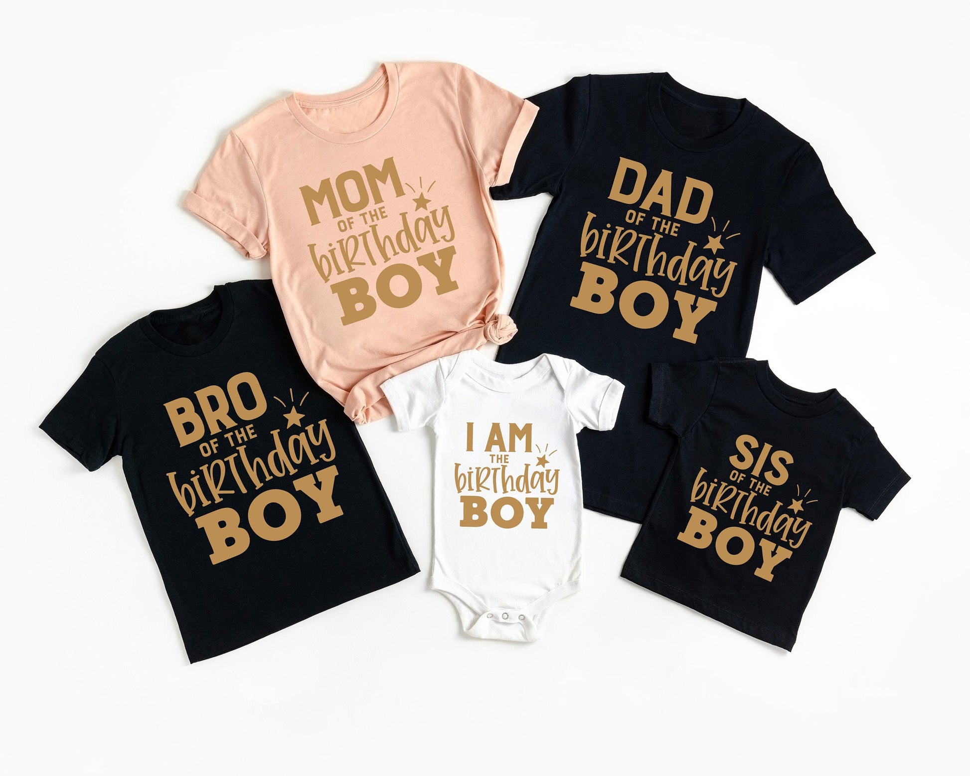 Customize Family Birthday Matching  Party Boy T -Shirts