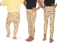 Load image into Gallery viewer, Matzo Flatbread Pattern Kids Leggings Passover
