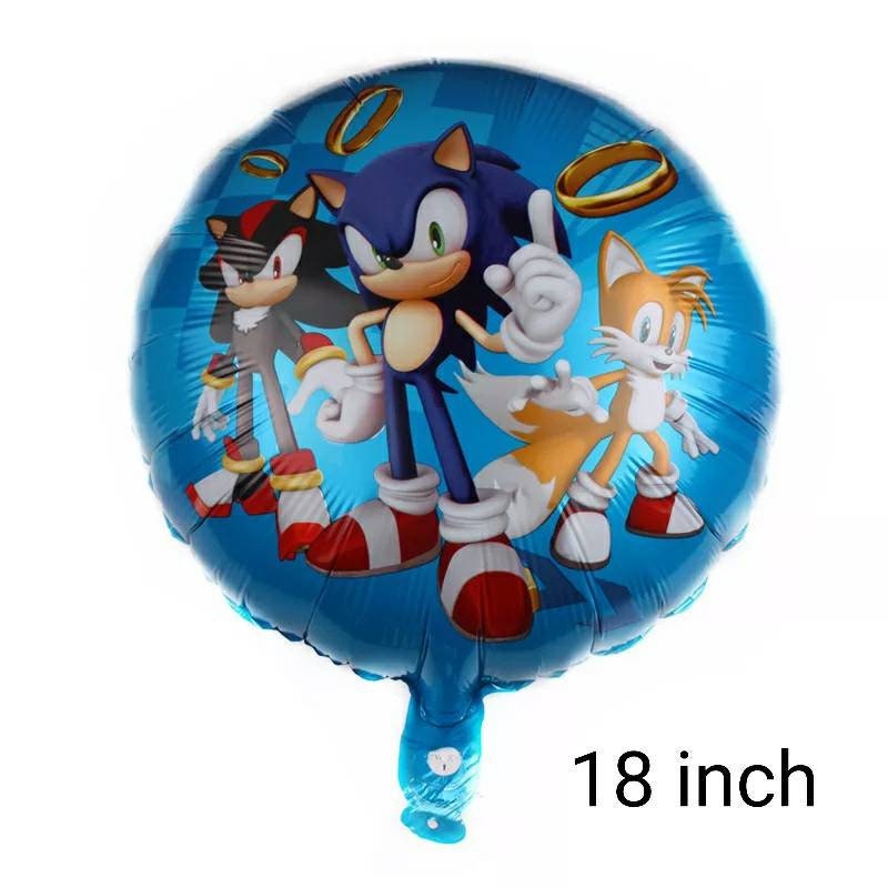 Sonic The Hedgehog Theme 5Th Birthday Balloons, Party Decorations